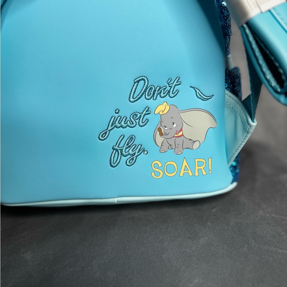 Loungefly Disney Dumbo Sequin Backpack - Blue - Picture 3 of 6